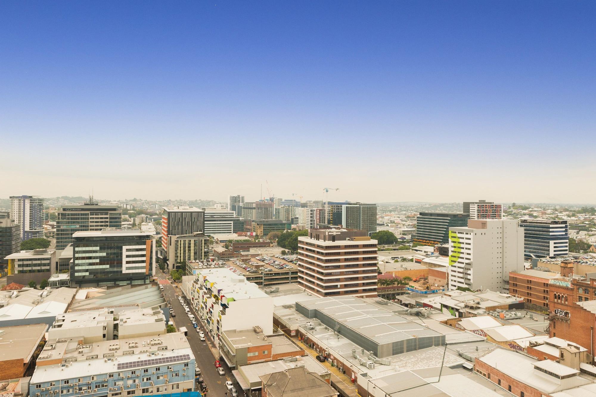 Fv By Peppers Aparthotel Brisbane Ngoại thất bức ảnh Aerial view of the CBD